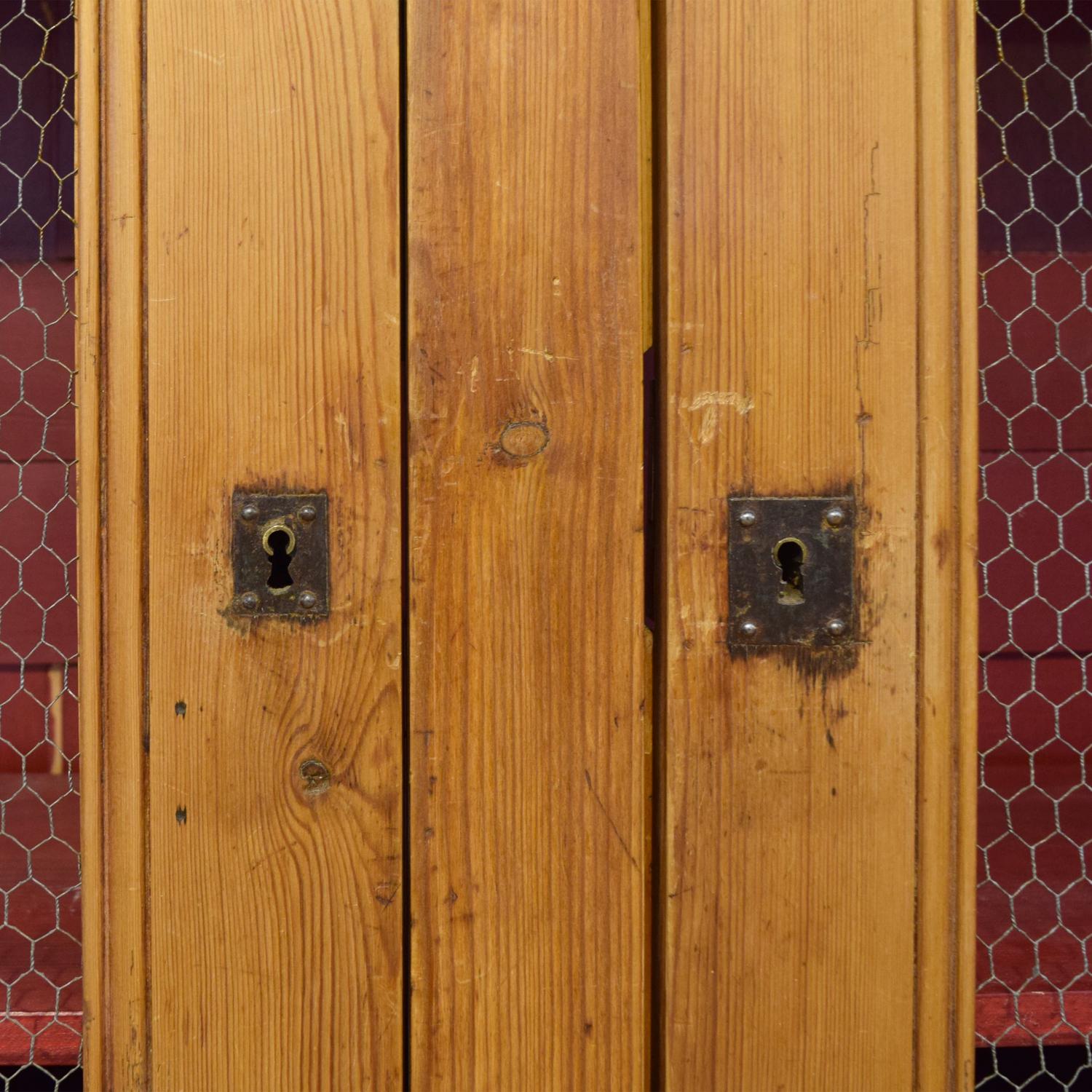A Pine Four Door Cabinet 129" W x 17.5" D x 93" H — Italy, 19th Century