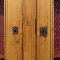 A Pine Four Door Cabinet 129" W x 17.5" D x 93" H — Italy, 19th Century