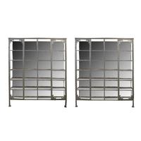 A Pair of Glass and Steel Showcases from the University of Buenos Aires 78.5" W x 15.5" D x 95" H — Argentina, 20th Century