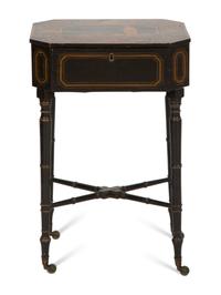 A George III Penwork Side Table