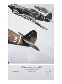 [WWII]. Signatures of pilots of the First American Volunteer Group, the "Flying Tigers."