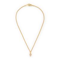 Cartier, Diamond and Yellow Gold Cross Pendant with a Chopard Yellow Gold Chain