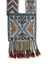 Anishinaabe Child's Loom Beaded Bandolier Bag