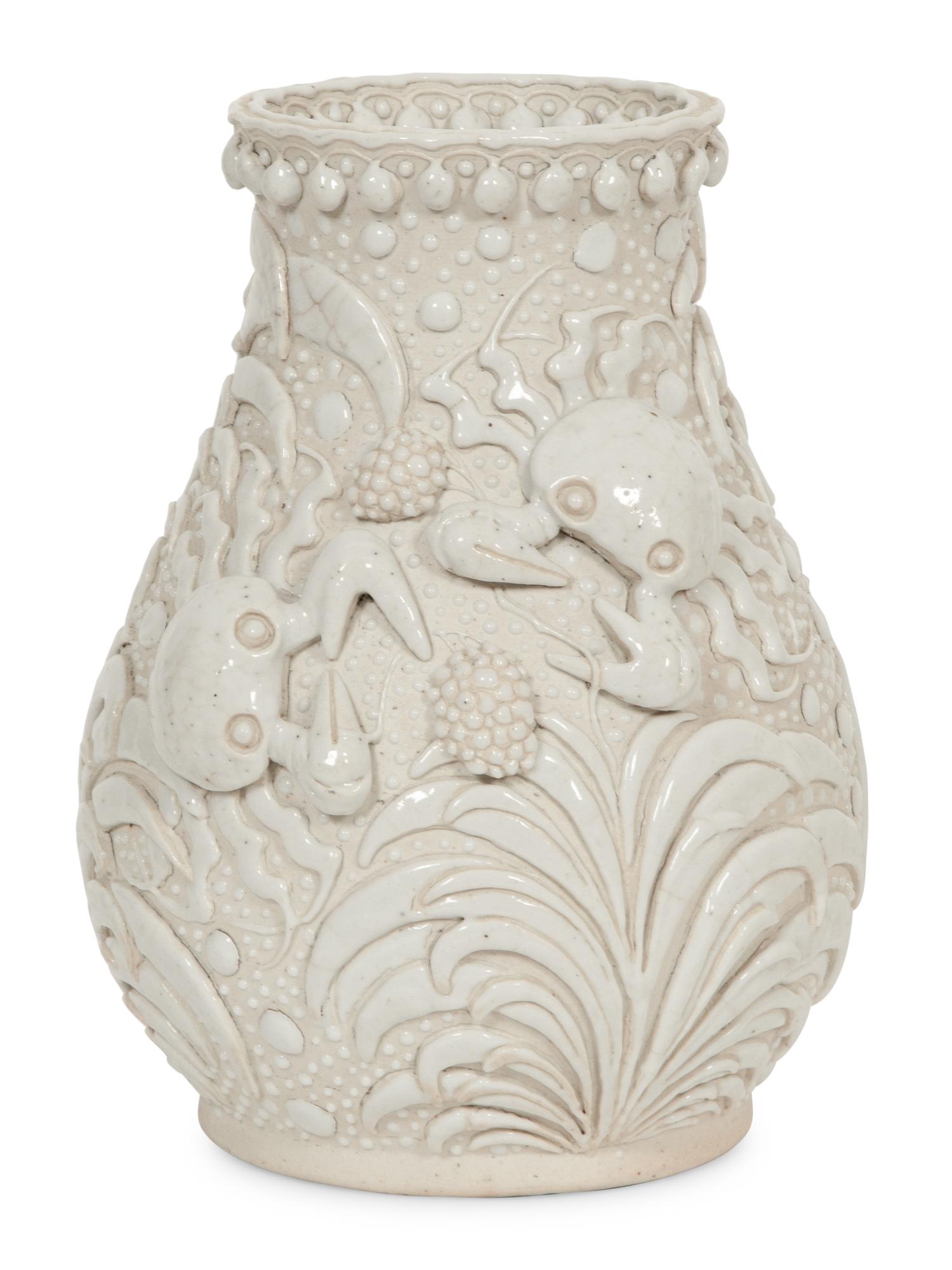 A Chinese Stippled 'Chicken Skin' Porcelain Vase