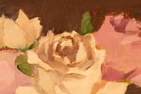 Pink Roses in a Glass Vase , 1980