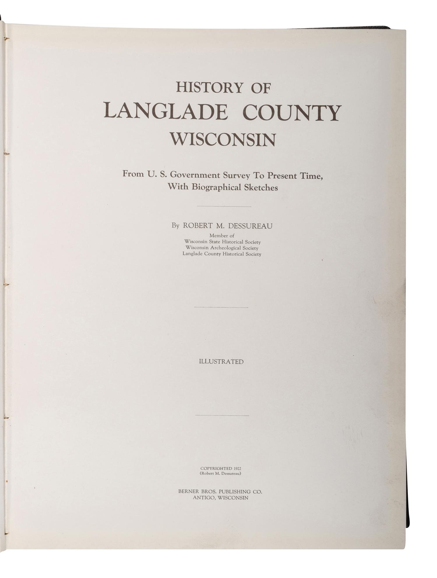 [WISCONSIN]. A group of county histories and other Wisconsin-related books, comprising: