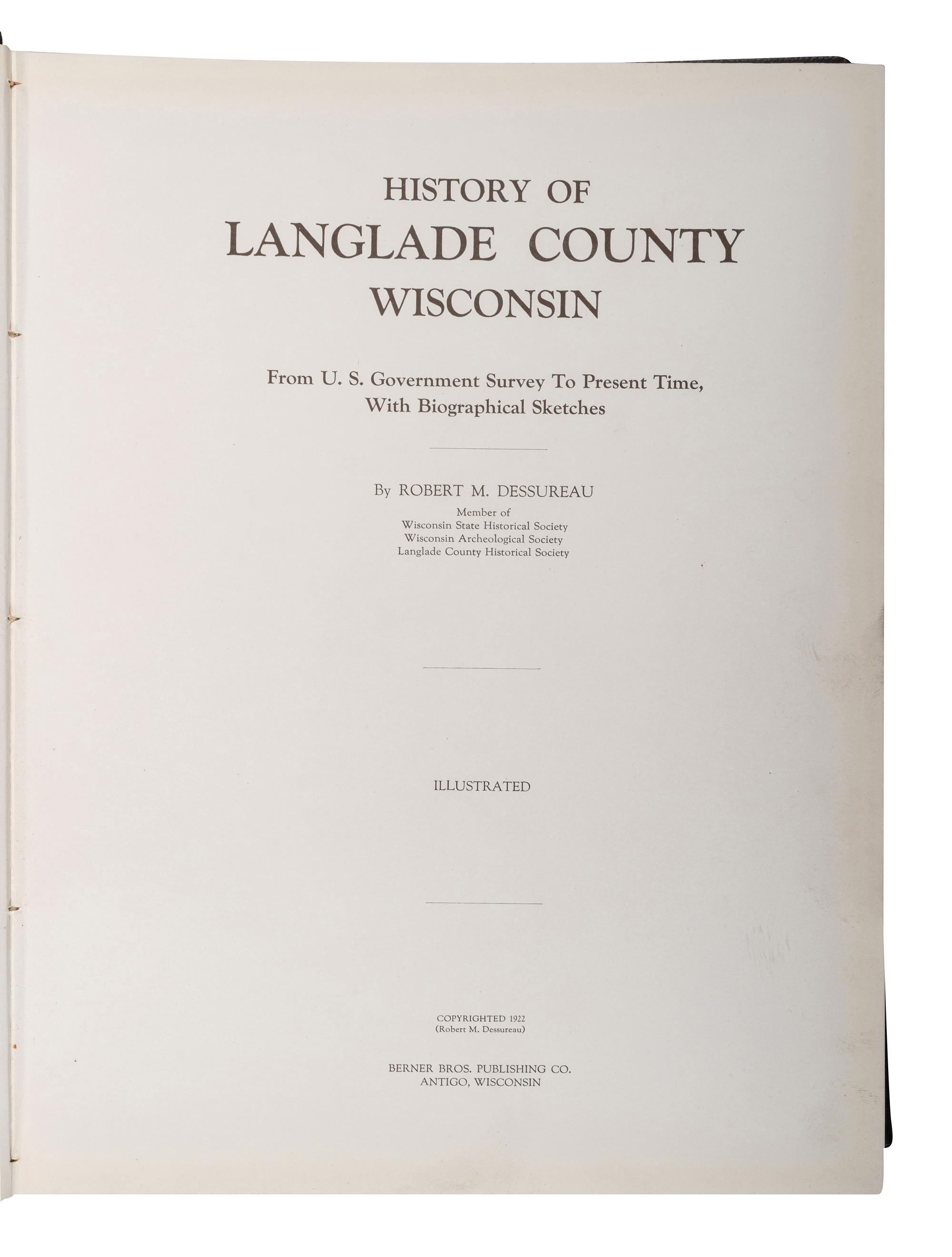 [WISCONSIN]. A group of county histories and other Wisconsin-related books, comprising: