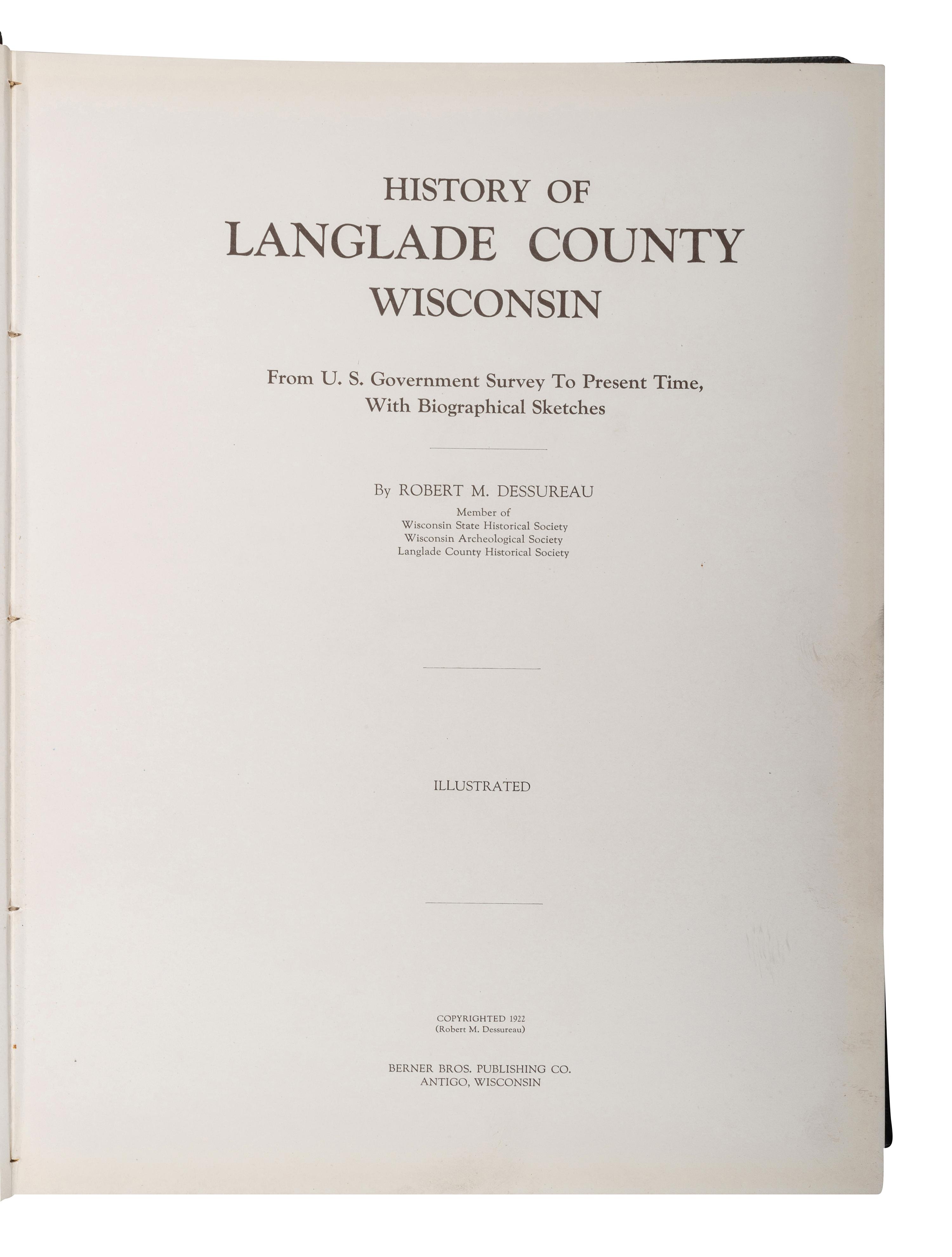 [WISCONSIN]. A group of county histories and other Wisconsin-related books, comprising:
