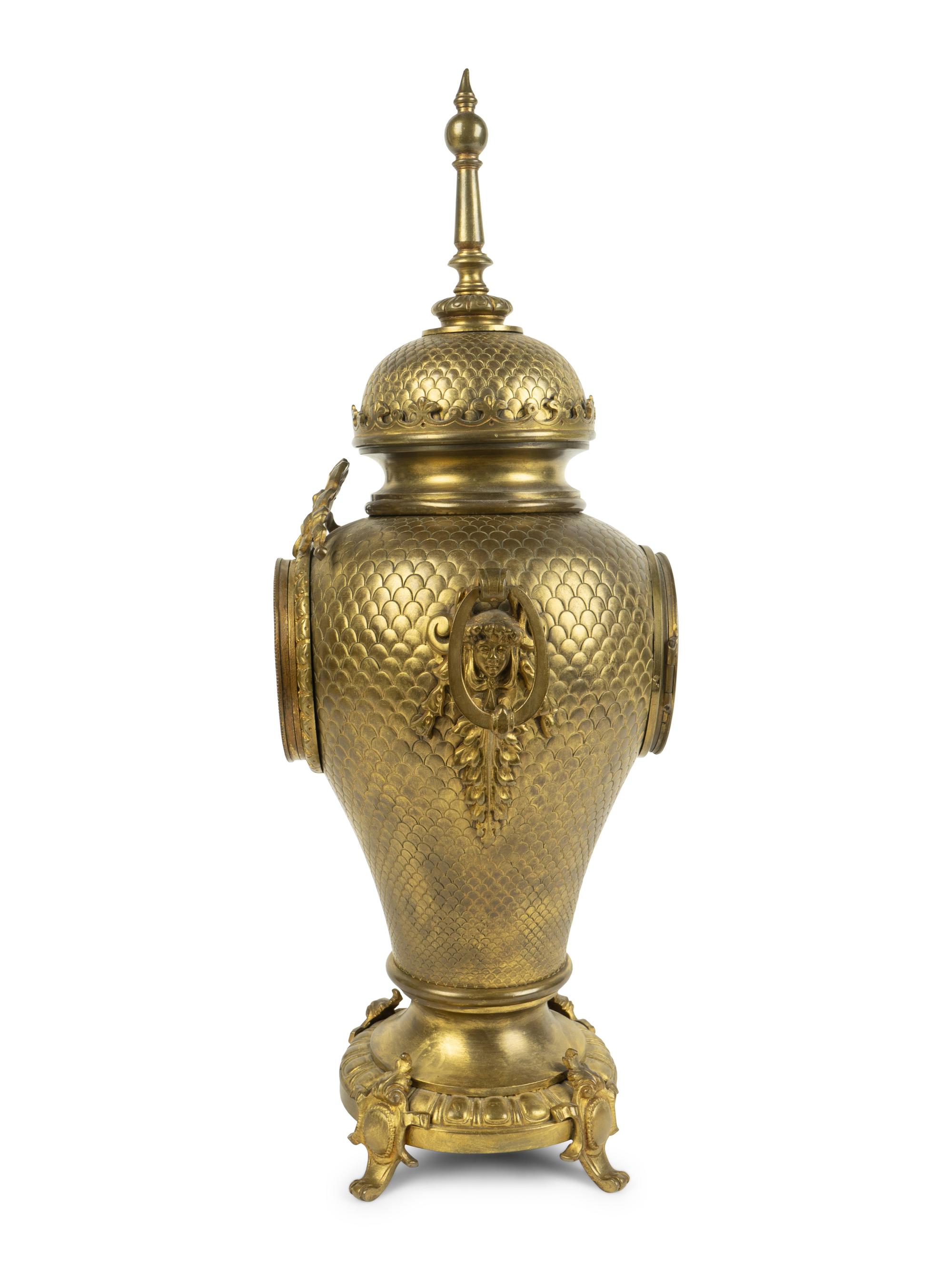 A French Gilt Bronze Urn-Form Clock — LATE 19TH CENTURY