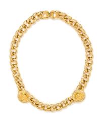 A Gianni Versace Medusa Medallion and Rhinestone Link Necklace,