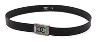 A Chanel Black Leather Belt,