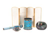 Six Japanese Cloisonné Enamel Scholar's Objects