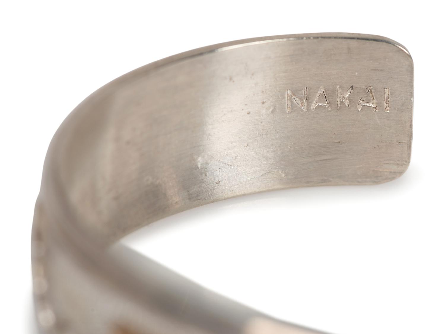Navajo and Kewa Sterling Silver Necklace AND Cuff Bracelets, with 14K Gold Accents