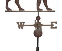 A Copper Bloodhound Weathervane with Directionals