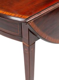 A George III Mahogany and Satinwood Pembroke Table