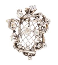 A White Gold and Diamond Pendant/Brooch, 4.10 dwts.