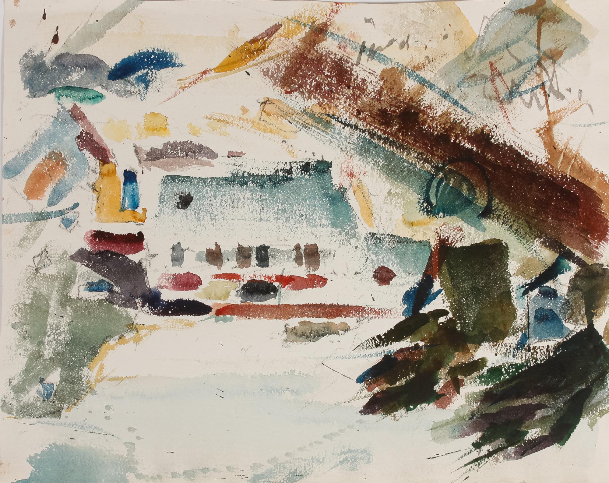 A Group of Eight Preparatory Sketches and Watercolors