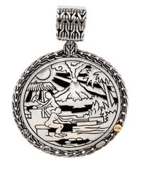 A Sterling Silver and 22 Karat Yellow Gold 'Palu' Enhancer/Pendant, John Hardy, 23.10 dwts.