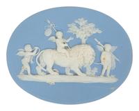 Seven Wedgwood Jasperware Oval Plaques