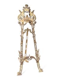 A Continental Gilt Bronze Easel