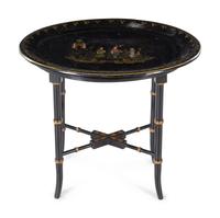A Victorian Chinoiserie-Decorated Tole Tray — 19TH CENTURY
