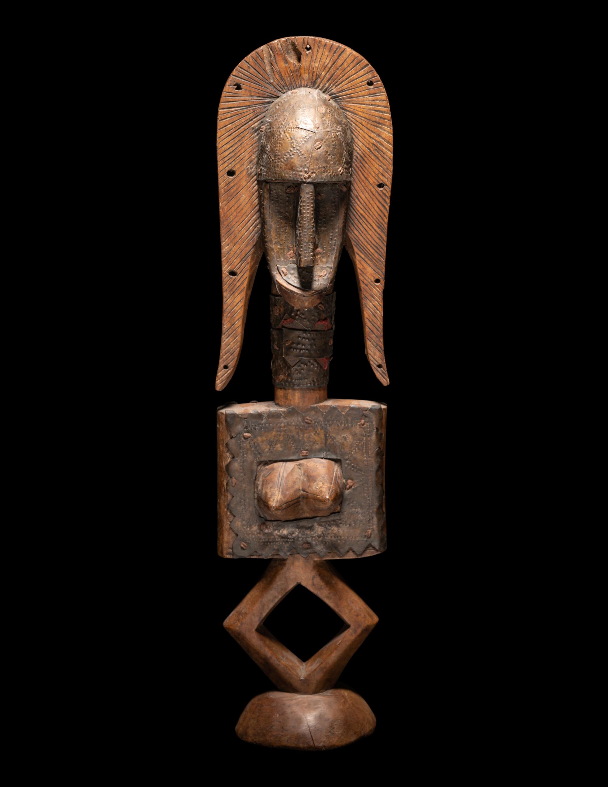 A Bamana Wood Reliquary Guardian Figure