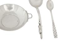 A Group of Danish Silver and a Tiffany and Co. Silver Porringer