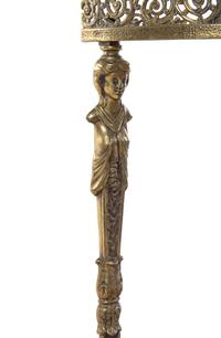 A Neoclassical Brass Onyx-Top Console Table and Mirror in the Style of Oscar Bach