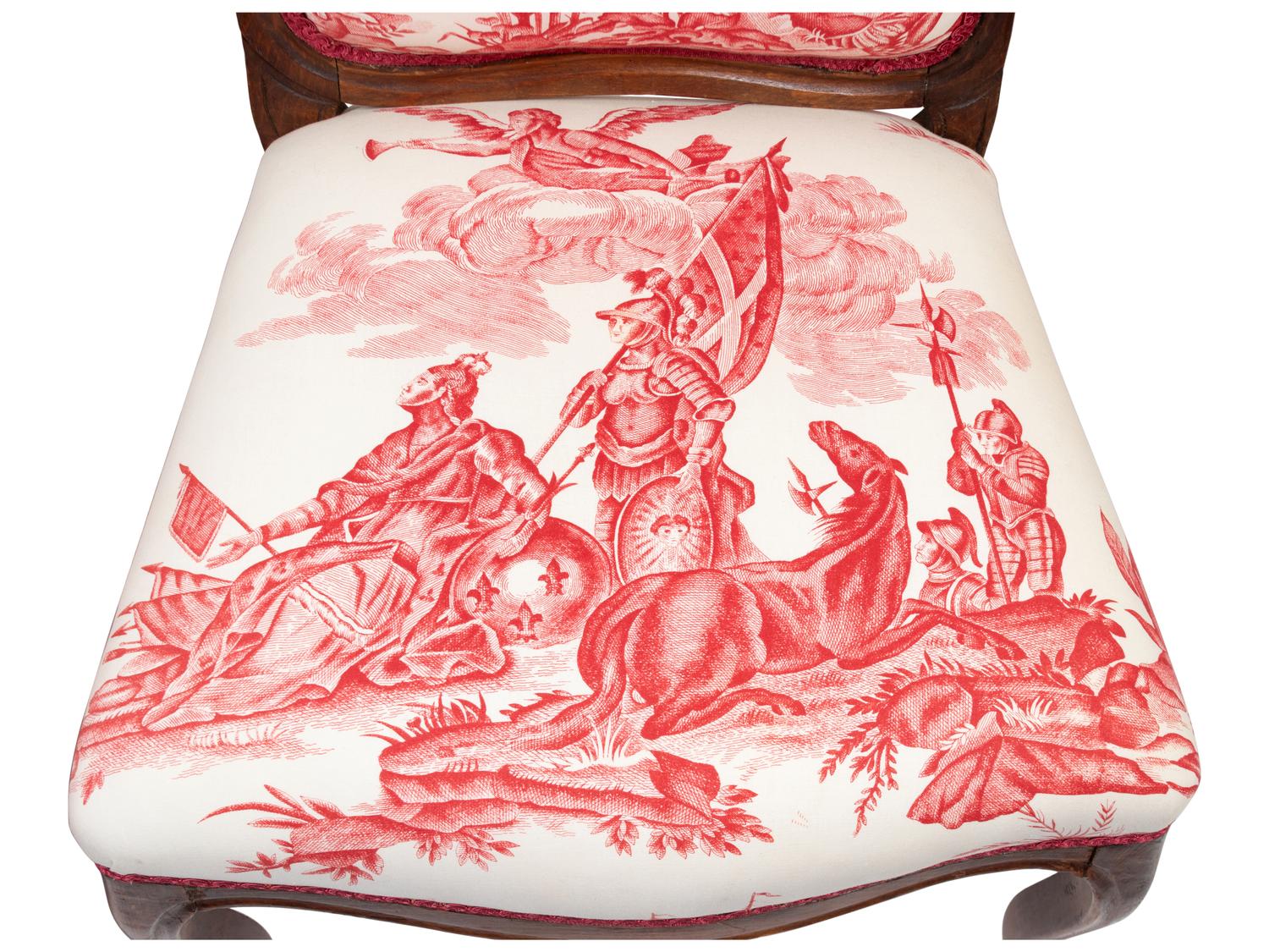 A Louis XV Style Walnut Five-Piece Seating Suite