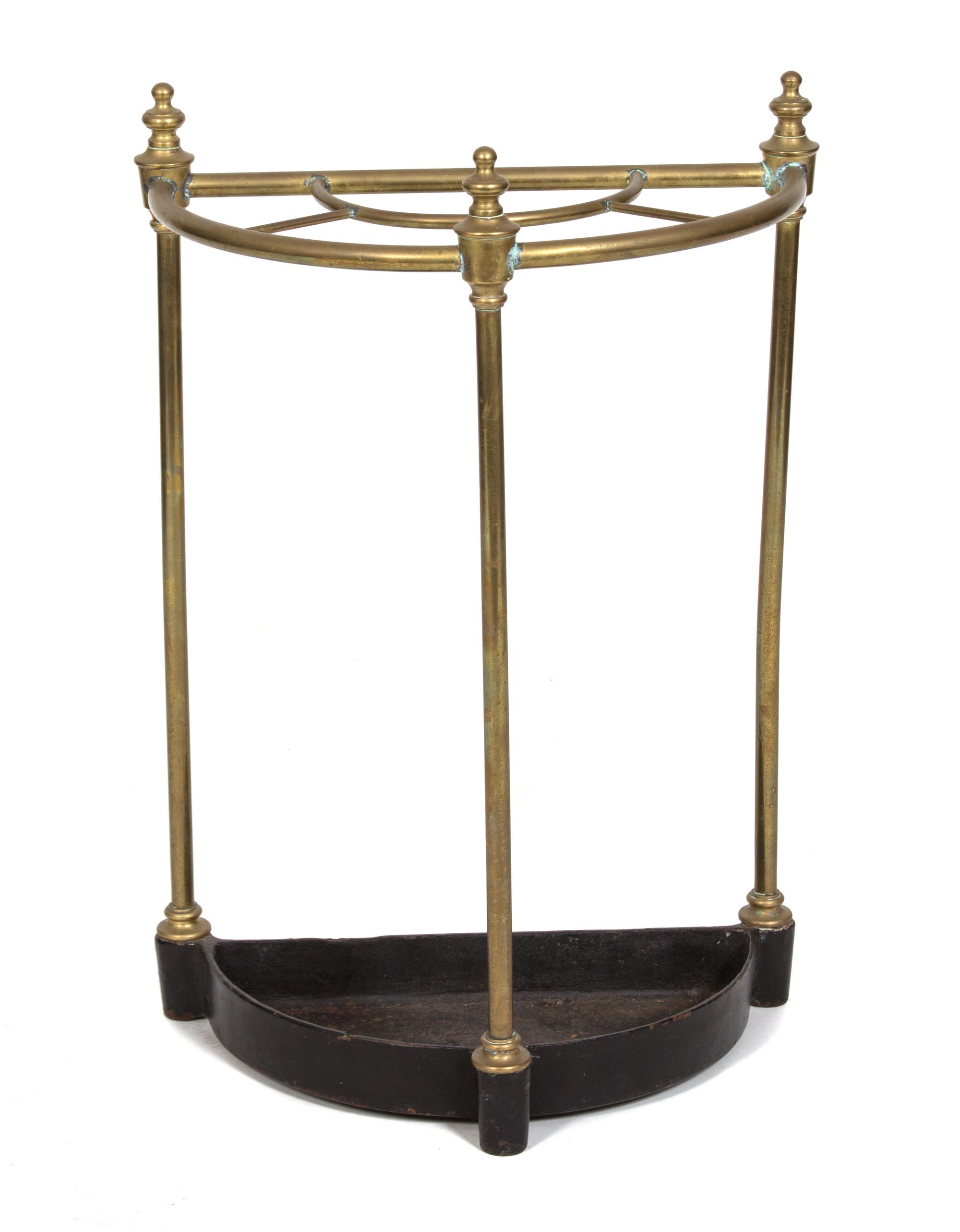 A Regency Style Brass Tool Stand Height 25 1/2 inches. — 20TH CENTURY