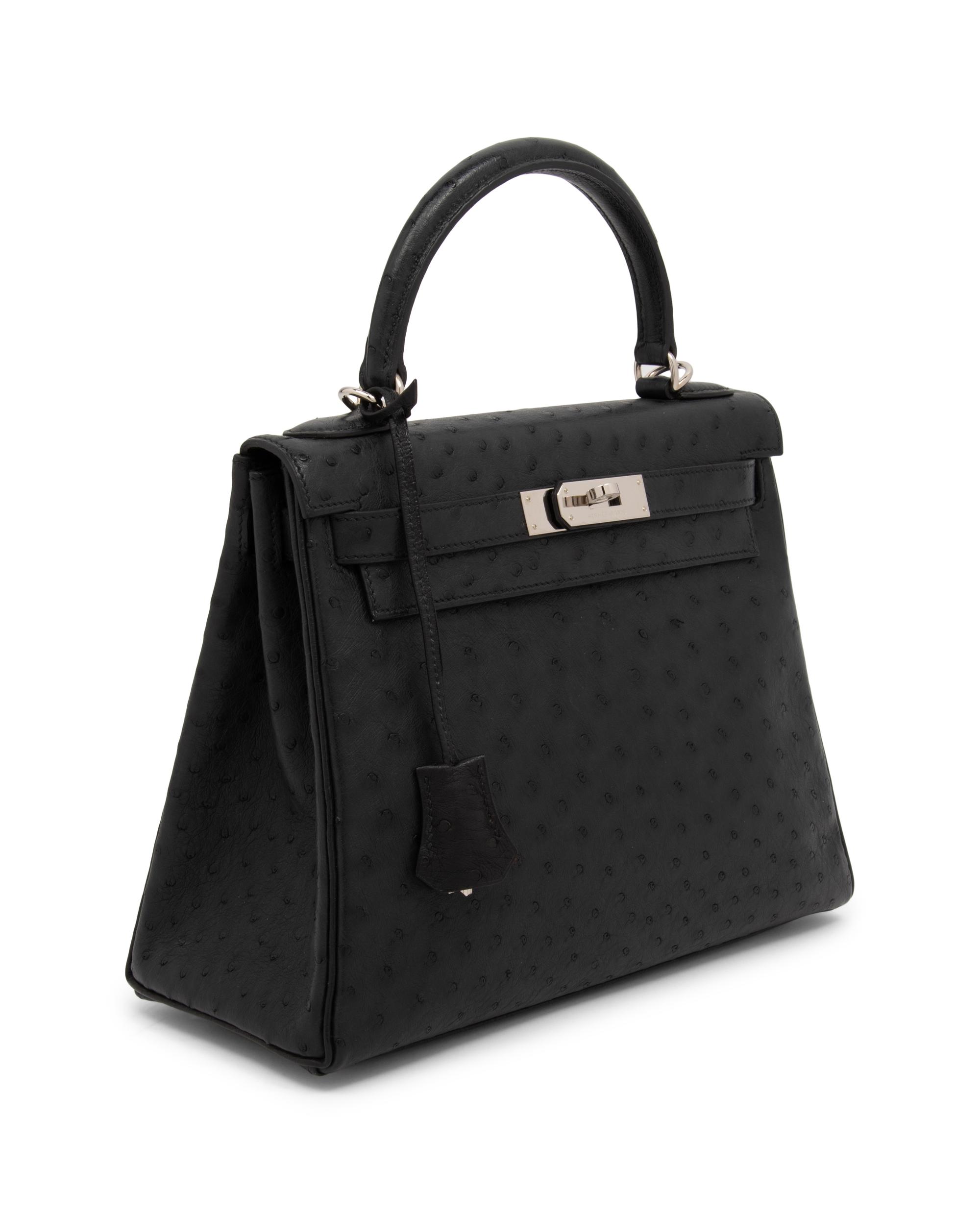 Hermès Kelly 25 in Ardoise Ostrich, 2001