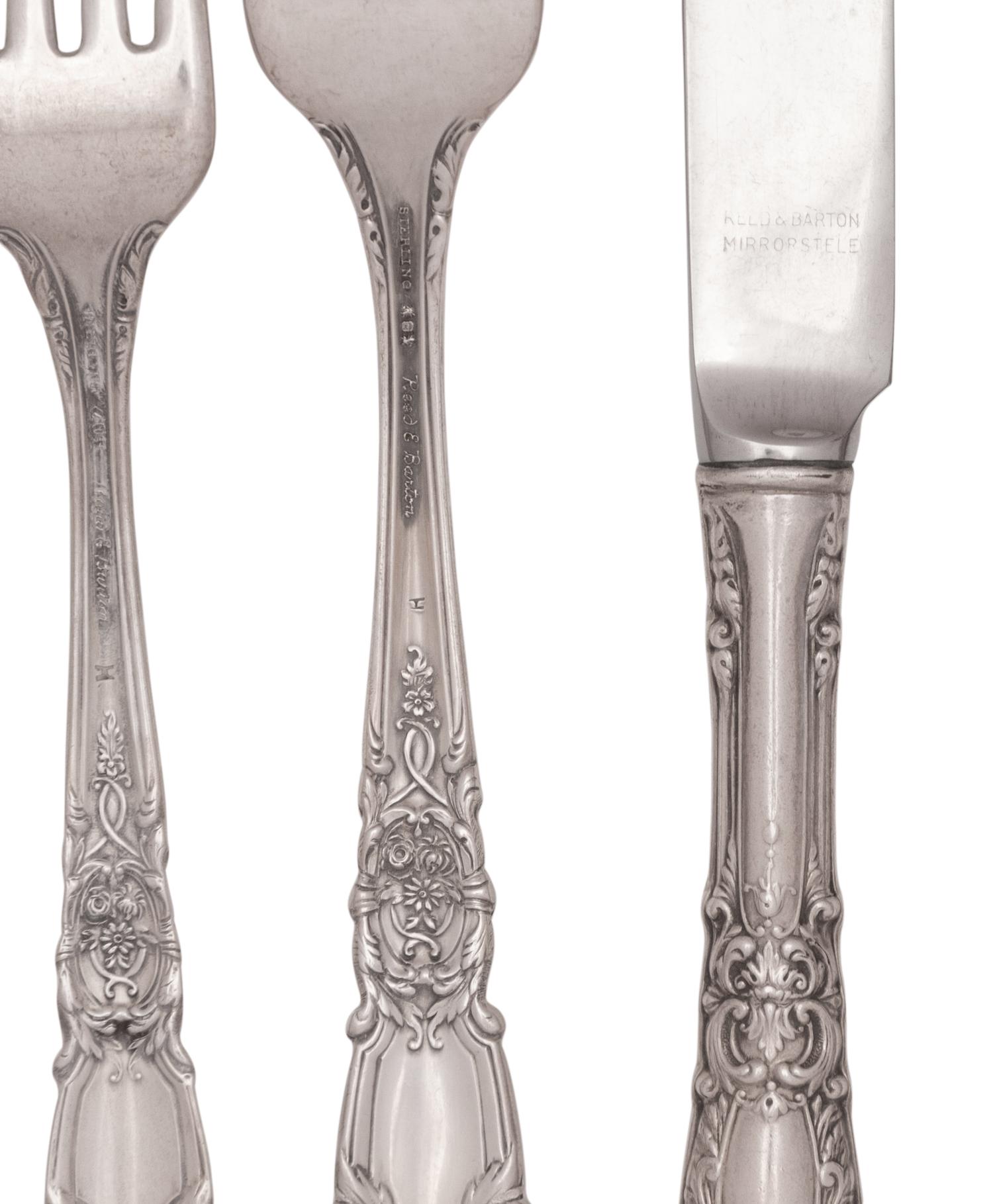 A Reed and Barton Silver Flatware Service