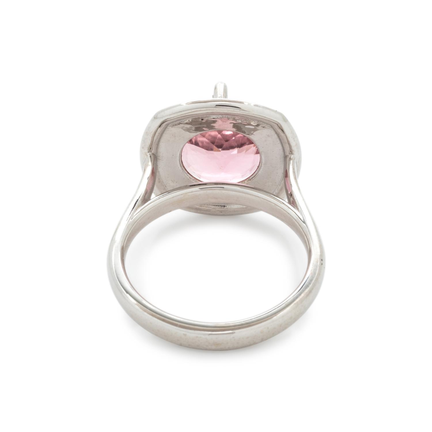 PINK TOURMALINE AND DIAMOND RING