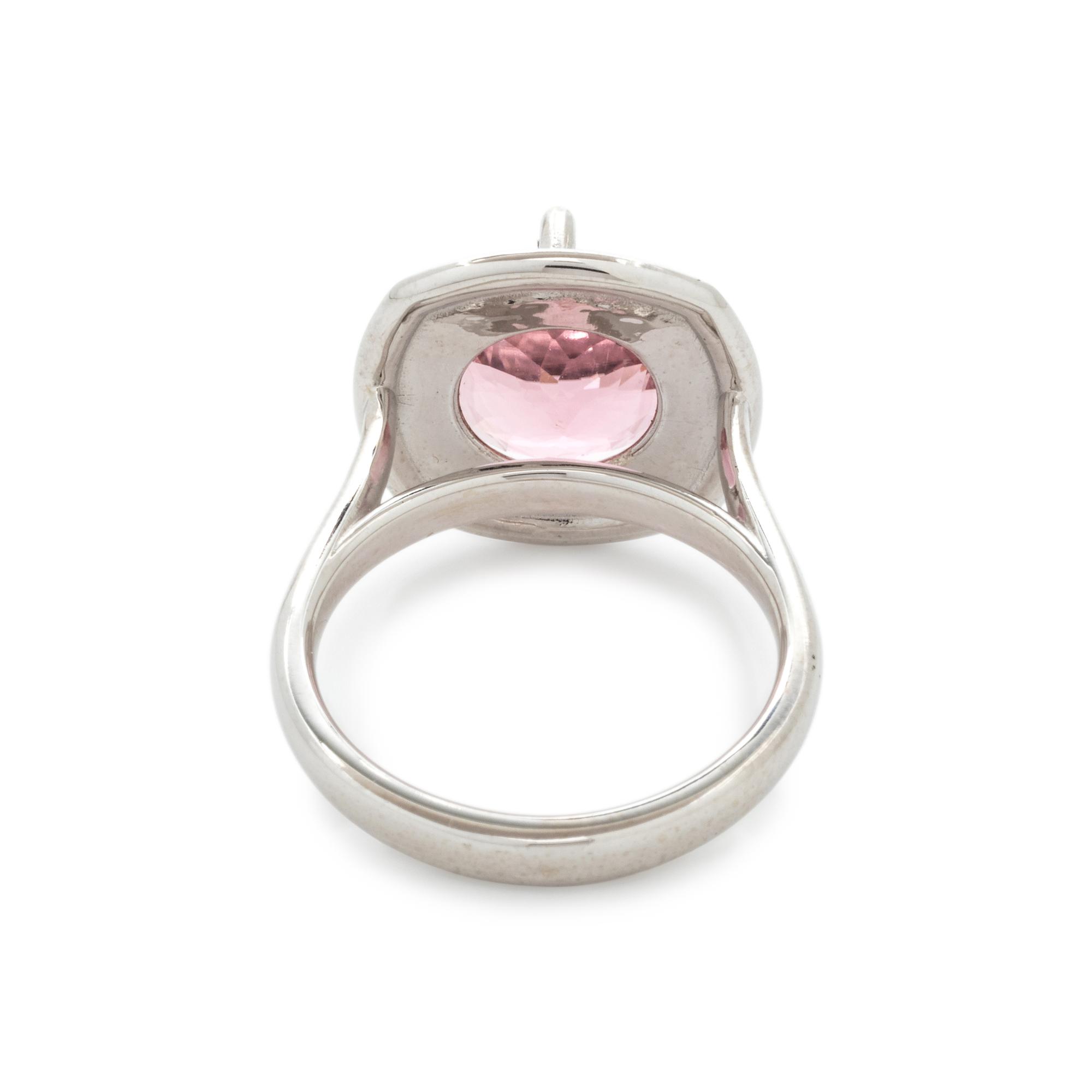 PINK TOURMALINE AND DIAMOND RING