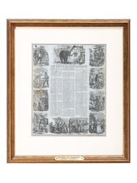 [WESTERN AMERICANA] -- [GOLD MINING]. The Miner's Ten Commandments bifolium lettersheet featuring letter from California gold miner.