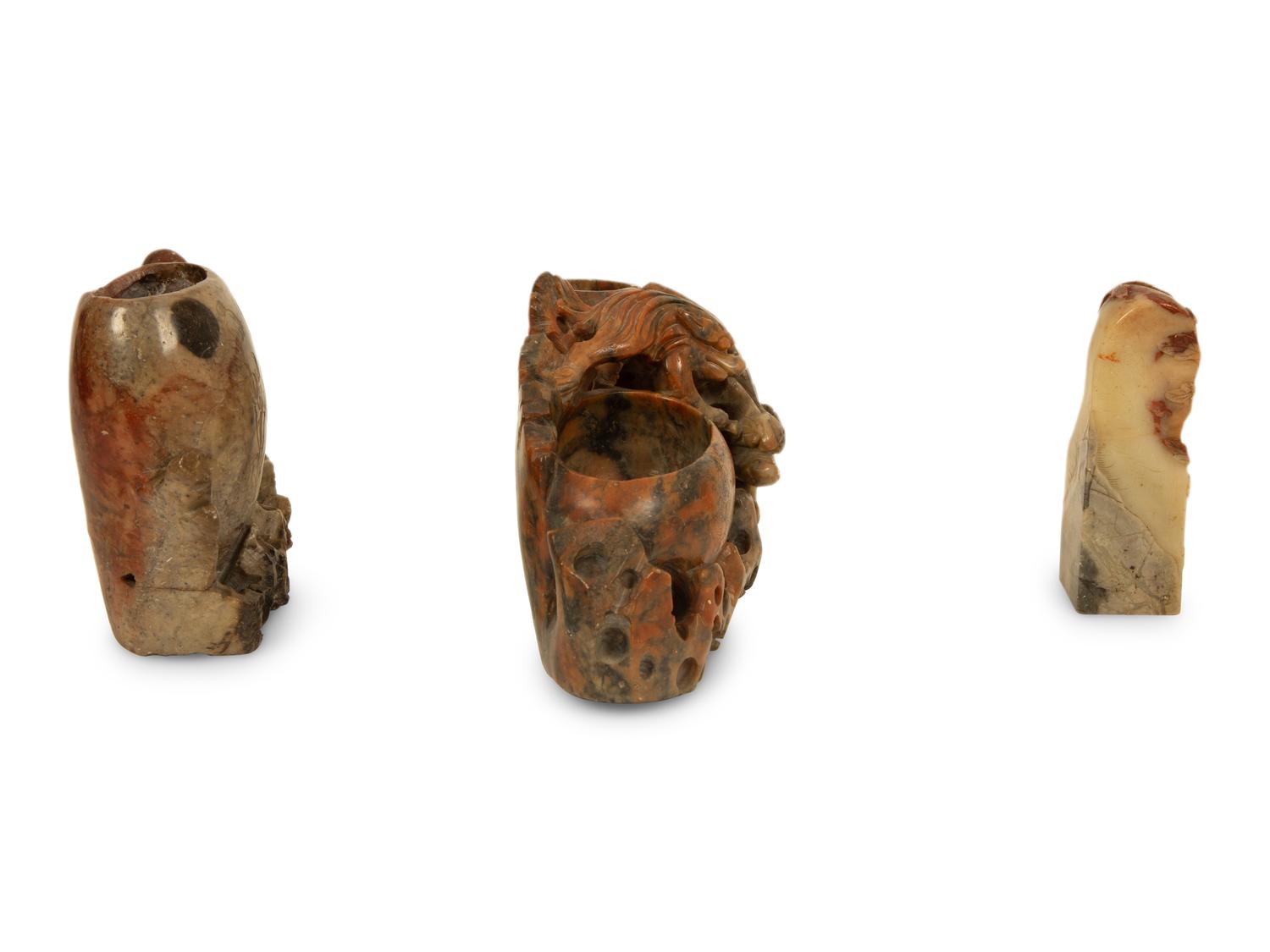 Three Chinese Hardstone Articles