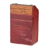 A Stoltz's Painted and Stenciled Wood Coffee Bin