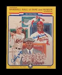 A Group of Three Autographed Baseball Hall of Fame Induction Programs,