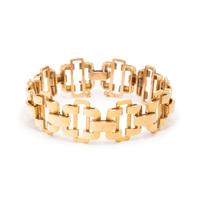 FRENCH, RETRO, BICOLOR GOLD BRACELET