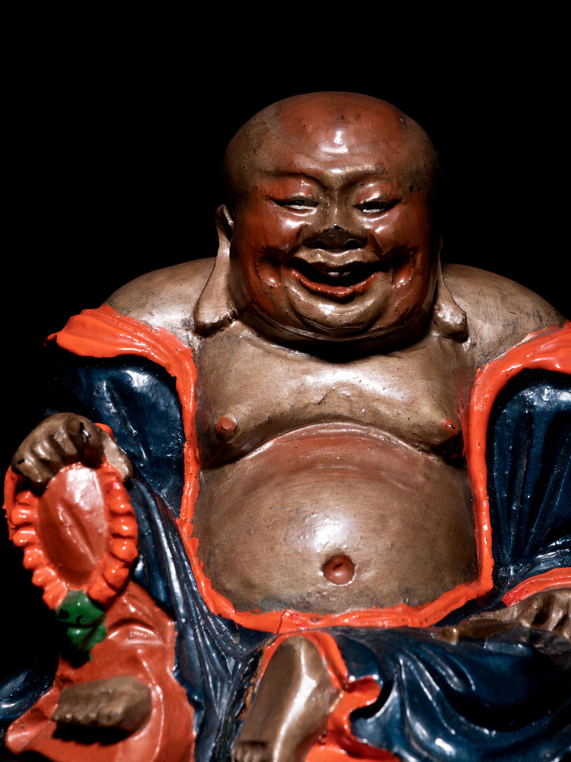 Three Chinese Figures of Laughing Buddha