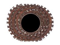 A Wrought Iron Mirror Diameter 57 inches. — 20TH CENTURY