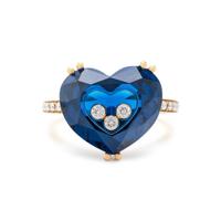 CHOPARD, DIAMOND AND BLUE CRYSTAL 'HAPPY DIAMONDS' RING