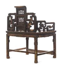 A Hardwood ‘Scroll-End’ Armchair, Taishiyi
