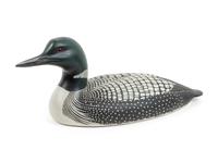 Carved Wood and Polychrome Painted Loon Decoy, 1988