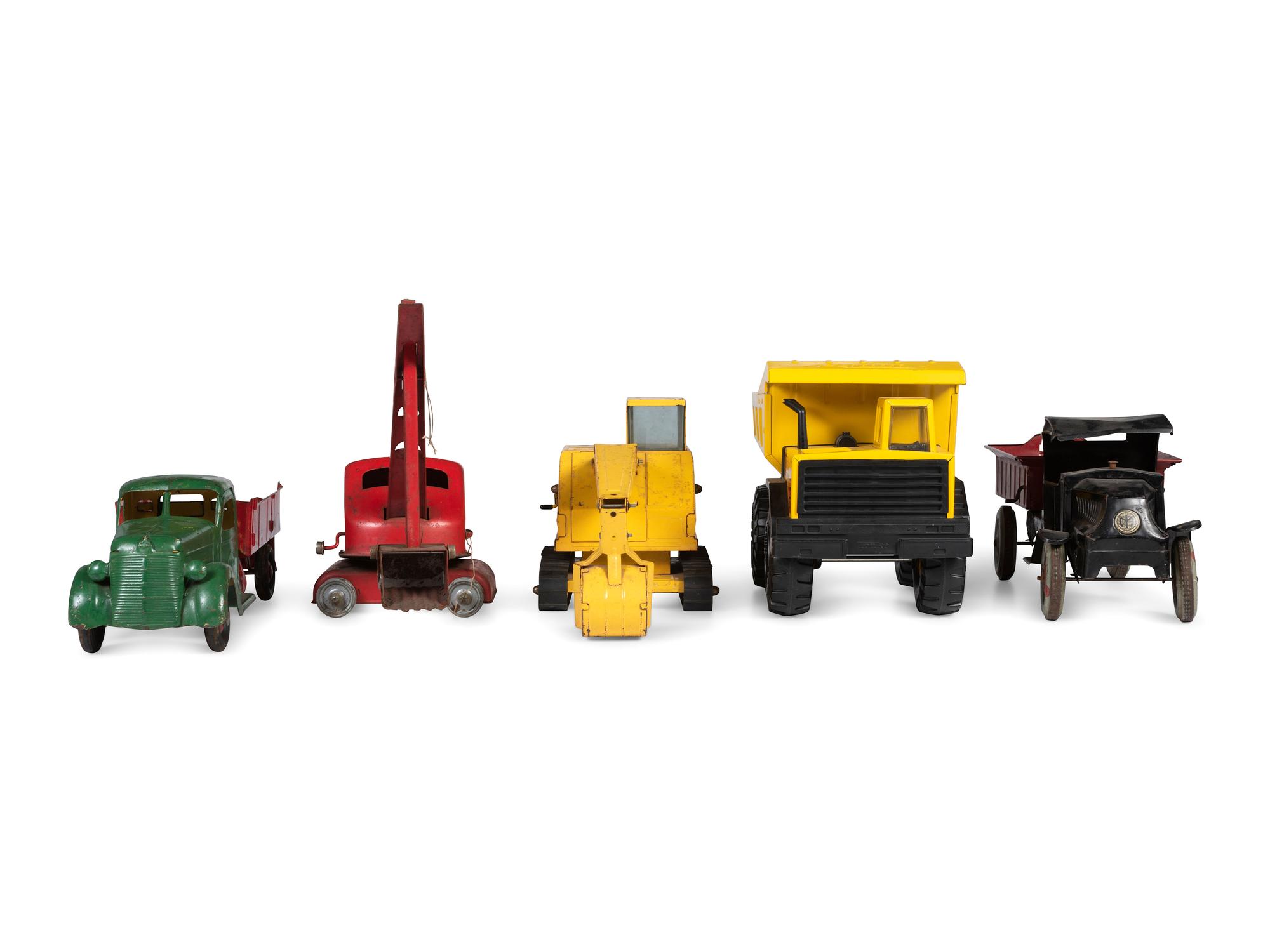 Five American Toy Construction Vehicles
