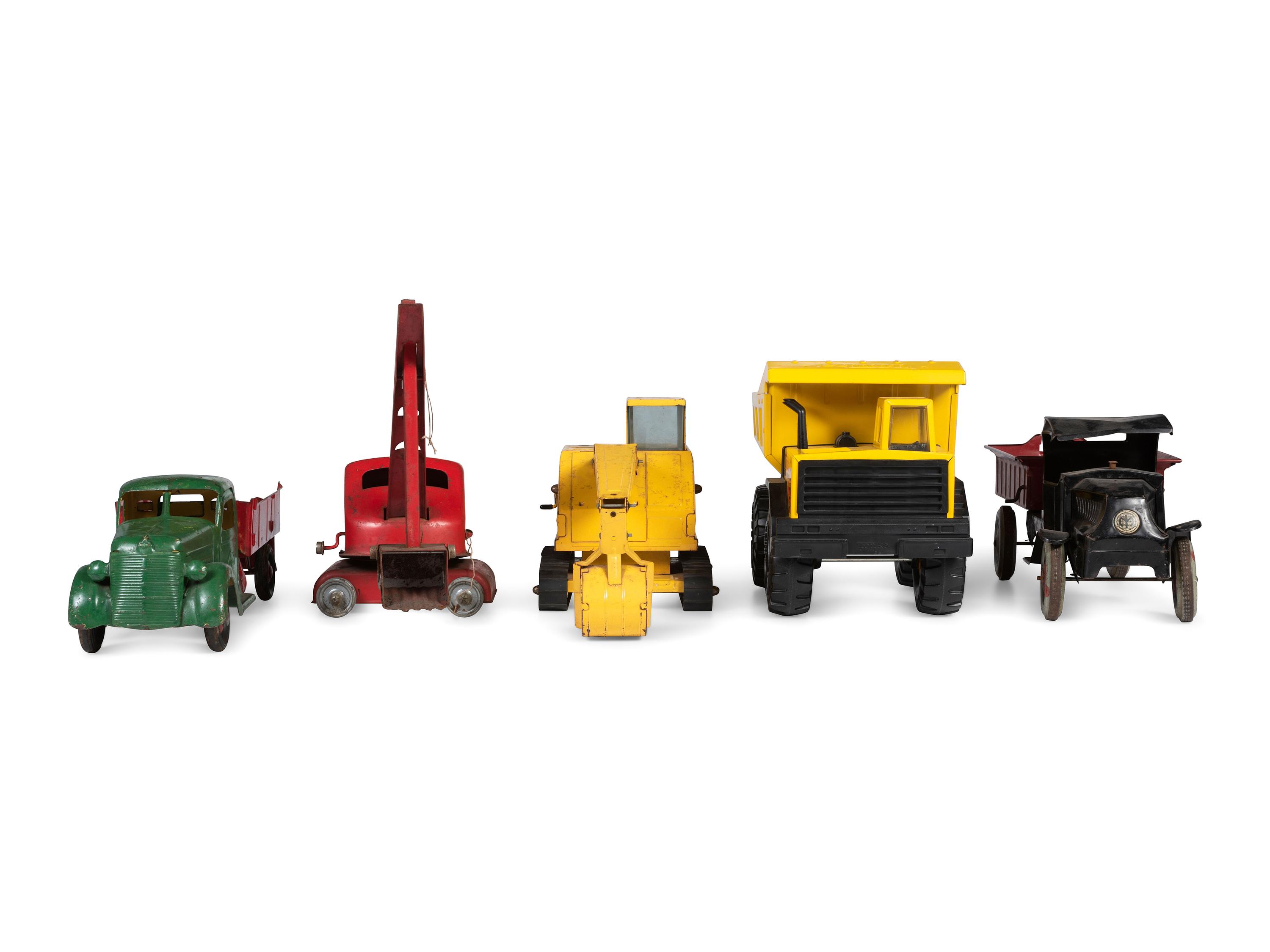 Five American Toy Construction Vehicles