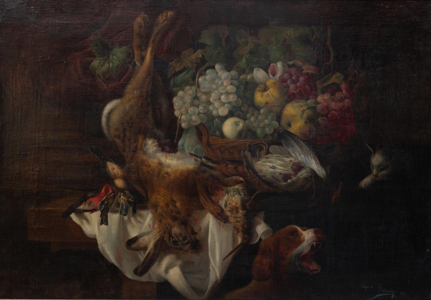 Still Life with Game, Rabbit and Fruit , 1898