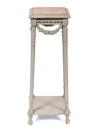 A Louis XVI Style Grey-Painted Jardinière Stand