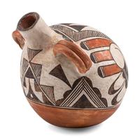 Acoma Painted Pottery Canteen