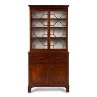A George III Mahogany Bureau Bookcase